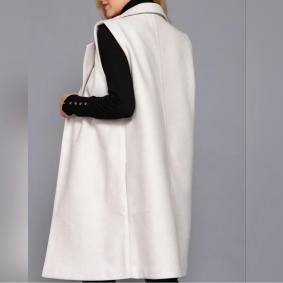 VERSONA Women Winter Sleeveless Long Blazer Vest Open Front Notched Collar Soft - Picture 3 of 10